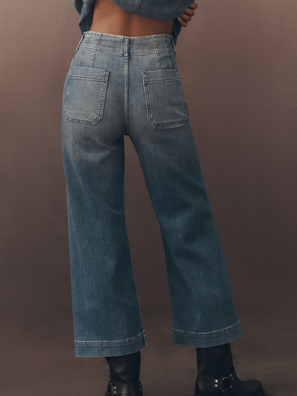Maeve by Anthropologie The Colette Crop High-Rise Wide-Leg Jeans, size 26 - Picture 3 of 11